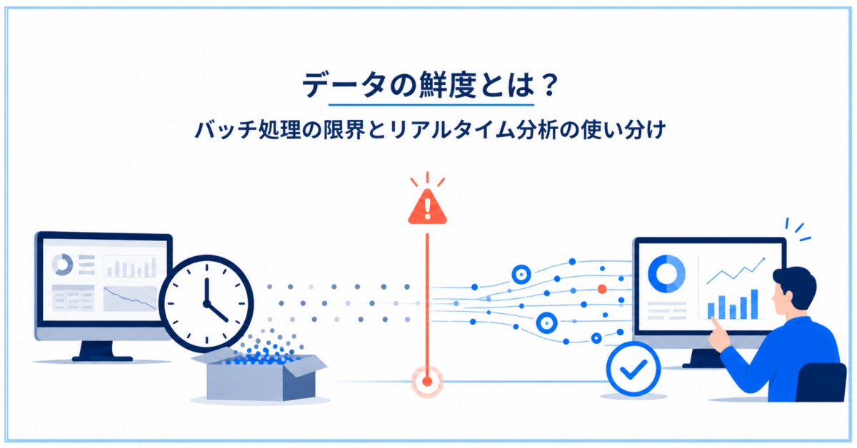 データの鮮度とは。バッチ処理の限界とリアルタイム分析