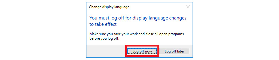 Change display language