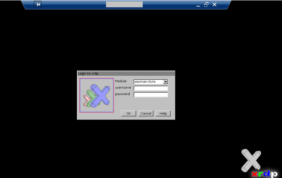 xrdpのログイン画面