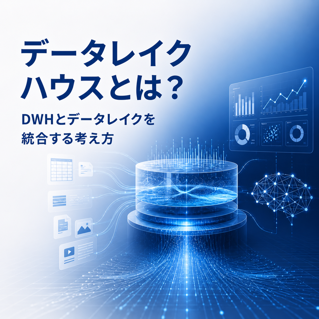データレイクハウスとは？DWHとデータレイクを統合する考え方：サムネイル
