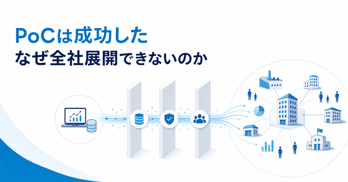 PoCは成功した。なぜ全社展開できないのか