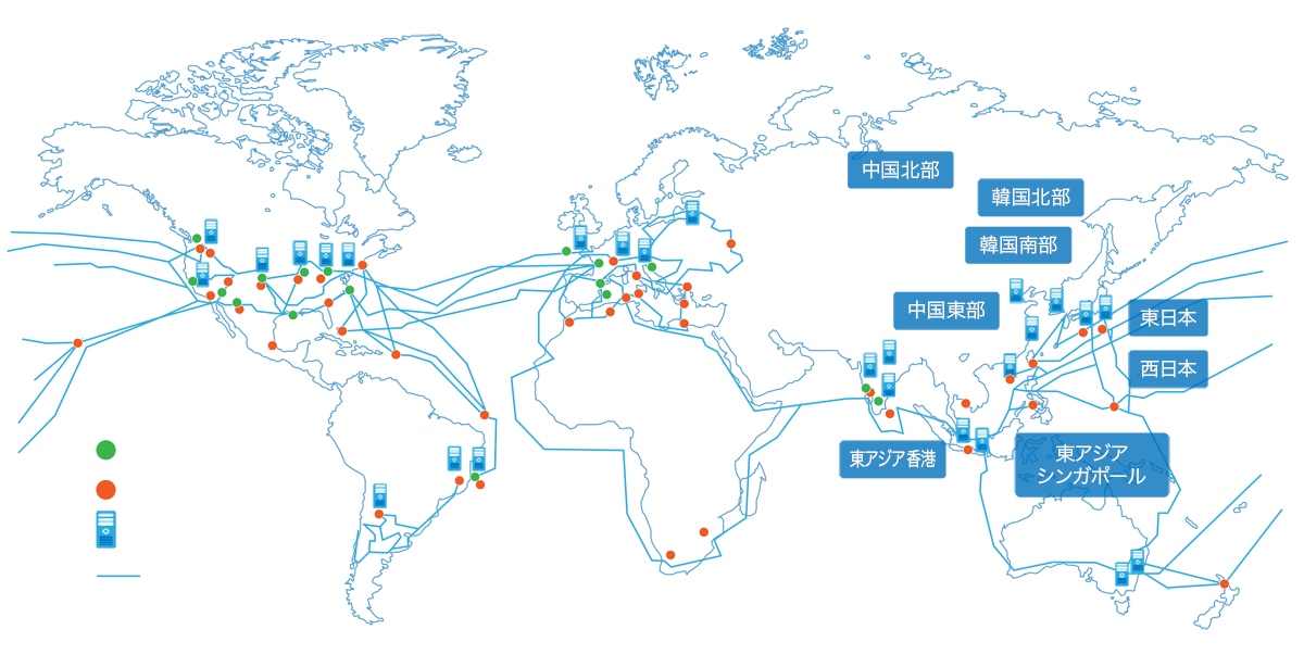 Microsoftが所有しているAzureのデータセンター