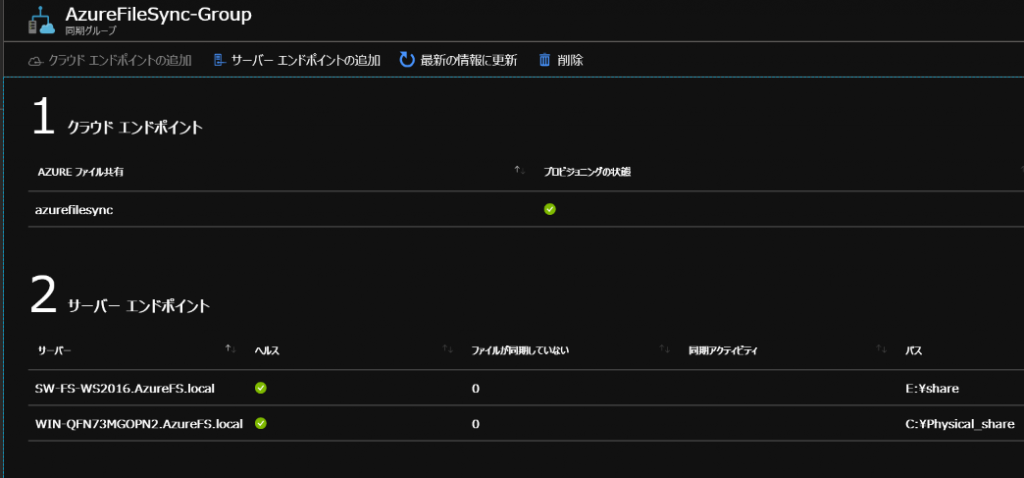 Azure File Sync Group