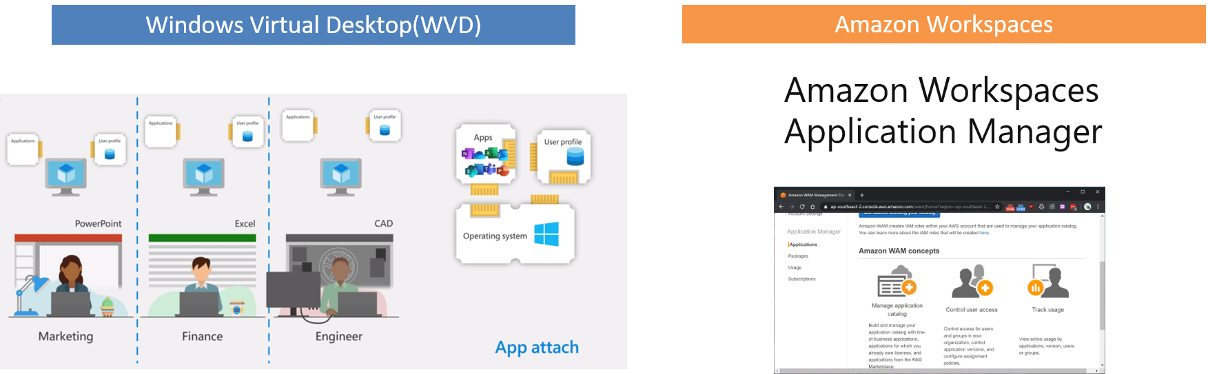 Azure Virtual Desktop Amazon Workspaces